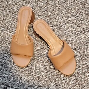 Slide Sandals in Tan 10M (Wide Feet Friendly)